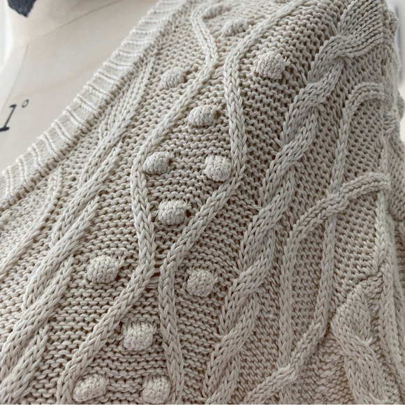 Loulou Studio Vilm Silk Linen Blend Cable Knit Cardigan - XS - Picture 10 of 15